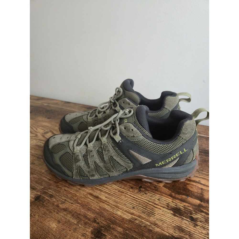 Merrell Crosslander 2 Hiking Shoes Mens 9.5 Olive Green Grey J500411 Low Top